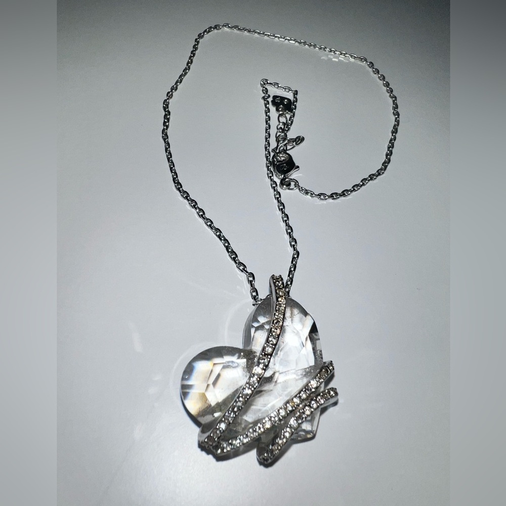 Swarovski Crystal Heart Necklace sterling silver